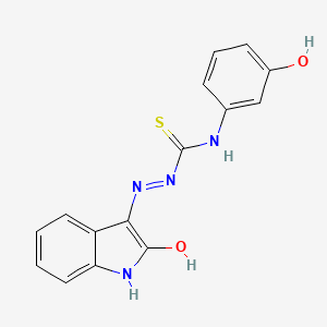 1-(3-Hydroxyphenyl)-3-[(2-oxoindol-3-yl)amino]thiourea