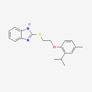 2-({2-[4-methyl-2-(propan-2-yl)phenoxy]ethyl}sulfanyl)-1H-benzimidazole