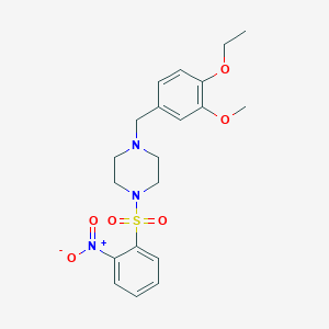 1-(4-Ethoxy-3-methoxybenzyl)-4-[(2-nitrophenyl)sulfonyl]piperazine