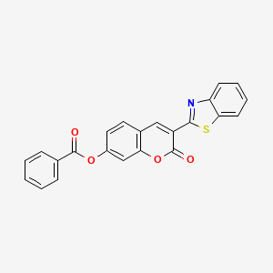 molecular formula C23H13NO4S B11630693 3-(1,3-benzothiazol-2-yl)-2-oxo-2H-chromen-7-yl benzoate 