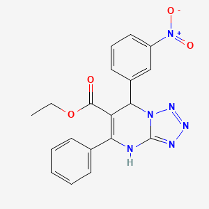 Ethyl 7-(3-nitrophenyl)-5-phenyl-4,7-dihydrotetrazolo[1,5-a]pyrimidine-6-carboxylate