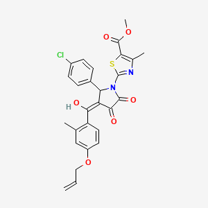 methyl 2-[2-(4-chlorophenyl)-4-hydroxy-3-{[2-methyl-4-(prop-2-en-1-yloxy)phenyl]carbonyl}-5-oxo-2,5-dihydro-1H-pyrrol-1-yl]-4-methyl-1,3-thiazole-5-carboxylate