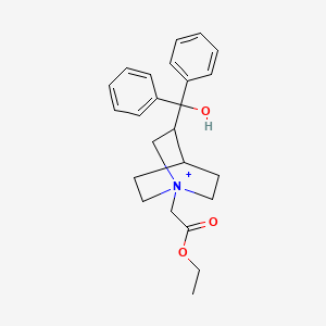 molecular formula C24H30NO3+ B11630720 1-(2-Ethoxy-2-oxoethyl)-3-[hydroxy(diphenyl)methyl]-1-azoniabicyclo[2.2.2]octane 