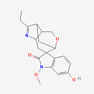 molecular formula C19H22N2O4 B1163077 6-Ethyl-6'-hydroxy-1'-methoxyspiro[10-oxa-5-azatricyclo[5.3.1.04,8]undec-5-ene-2,3'-indole]-2'-one CAS No. 1195760-68-9