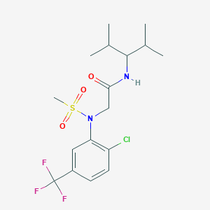 2-{N-[2-Chloro-5-(trifluoromethyl)phenyl]methanesulfonamido}-N-(2,4-dimethylpentan-3-YL)acetamide