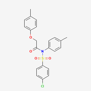 N-[(4-chlorophenyl)sulfonyl]-2-(4-methylphenoxy)-N-(4-methylphenyl)acetamide