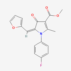 methyl (5E)-1-(4-fluorophenyl)-5-(furan-2-ylmethylidene)-2-methyl-4-oxo-4,5-dihydro-1H-pyrrole-3-carboxylate