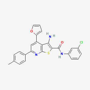 3-amino-N-(3-chlorophenyl)-4-(furan-2-yl)-6-(4-methylphenyl)thieno[2,3-b]pyridine-2-carboxamide