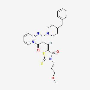 2-(4-benzylpiperidin-1-yl)-3-{(Z)-[3-(3-methoxypropyl)-4-oxo-2-thioxo-1,3-thiazolidin-5-ylidene]methyl}-4H-pyrido[1,2-a]pyrimidin-4-one