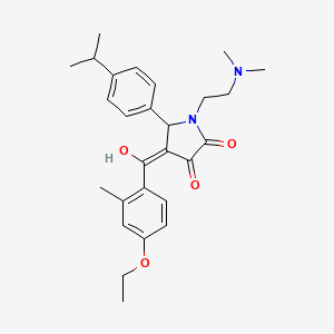 1-[2-(dimethylamino)ethyl]-4-[(4-ethoxy-2-methylphenyl)carbonyl]-3-hydroxy-5-[4-(propan-2-yl)phenyl]-1,5-dihydro-2H-pyrrol-2-one