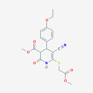 Methyl 5-cyano-4-(4-ethoxyphenyl)-6-[(2-methoxy-2-oxoethyl)sulfanyl]-2-oxo-1,2,3,4-tetrahydropyridine-3-carboxylate