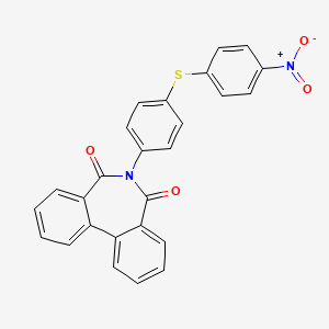 6-{4-[(4-nitrophenyl)sulfanyl]phenyl}-5H-dibenzo[c,e]azepine-5,7(6H)-dione