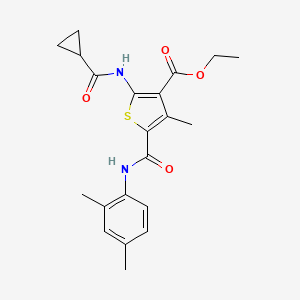 Ethyl 2-[(cyclopropylcarbonyl)amino]-5-[(2,4-dimethylphenyl)carbamoyl]-4-methylthiophene-3-carboxylate