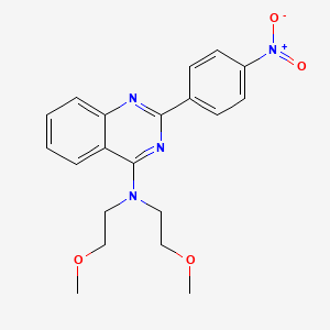 N,N-bis(2-methoxyethyl)-2-(4-nitrophenyl)quinazolin-4-amine