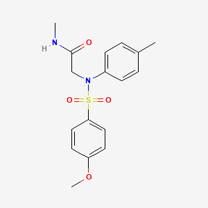 molecular formula C17H20N2O4S B11631065 N~2~-[(4-methoxyphenyl)sulfonyl]-N-methyl-N~2~-(4-methylphenyl)glycinamide 