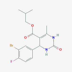 2-Methylpropyl 4-(3-bromo-4-fluorophenyl)-6-methyl-2-oxo-1,2,3,4-tetrahydropyrimidine-5-carboxylate