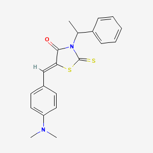 (5Z)-5-[4-(dimethylamino)benzylidene]-3-(1-phenylethyl)-2-thioxo-1,3-thiazolidin-4-one