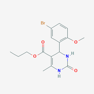 Propyl 4-(5-bromo-2-methoxyphenyl)-6-methyl-2-oxo-1,2,3,4-tetrahydropyrimidine-5-carboxylate