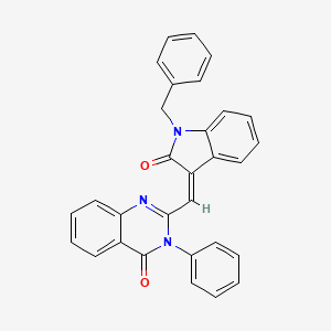 molecular formula C30H21N3O2 B11631104 2-[(Z)-(1-benzyl-2-oxoindol-3-ylidene)methyl]-3-phenylquinazolin-4-one 