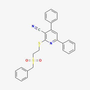 2-{[2-(Benzylsulfonyl)ethyl]sulfanyl}-4,6-diphenylpyridine-3-carbonitrile