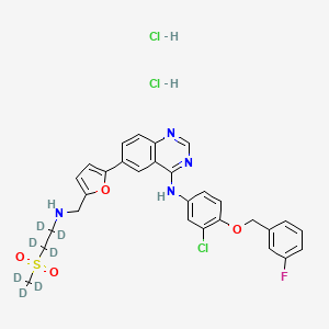 molecular formula C₂₉H₂₁D₇Cl₃FN₄O₄S B1163111 Lapatinib-d7 Dihydrochloride 