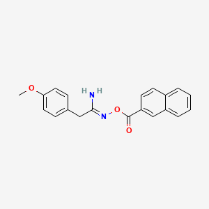 (1Z)-2-(4-methoxyphenyl)-N'-[(naphthalen-2-ylcarbonyl)oxy]ethanimidamide