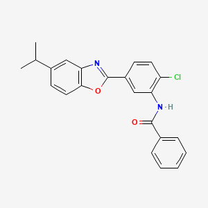 N-{2-chloro-5-[5-(propan-2-yl)-1,3-benzoxazol-2-yl]phenyl}benzamide