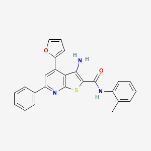 3-amino-4-(furan-2-yl)-N-(2-methylphenyl)-6-phenylthieno[2,3-b]pyridine-2-carboxamide