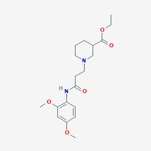 Ethyl 1-{3-[(2,4-dimethoxyphenyl)amino]-3-oxopropyl}piperidine-3-carboxylate