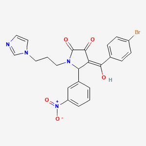 4-[(4-bromophenyl)carbonyl]-3-hydroxy-1-[3-(1H-imidazol-1-yl)propyl]-5-(3-nitrophenyl)-1,5-dihydro-2H-pyrrol-2-one