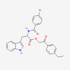 2-(4-ethylphenyl)-2-oxoethyl N-[(4-bromophenyl)carbonyl]tryptophanate