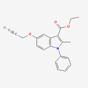 molecular formula C21H19NO3 B11631175 ethyl 2-methyl-1-phenyl-5-(prop-2-yn-1-yloxy)-1H-indole-3-carboxylate 