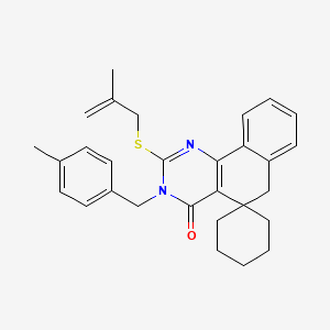 3-(4-methylbenzyl)-2-[(2-methylprop-2-en-1-yl)sulfanyl]-3H-spiro[benzo[h]quinazoline-5,1'-cyclohexan]-4(6H)-one