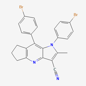 1,8-Bis(4-bromophenyl)-2-methyl-1,5,6,7-tetrahydrocyclopenta[b]pyrrolo[2,3-e]pyridine-3-carbonitrile