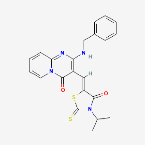 2-(benzylamino)-3-[(Z)-(3-isopropyl-4-oxo-2-thioxo-1,3-thiazolidin-5-ylidene)methyl]-4H-pyrido[1,2-a]pyrimidin-4-one