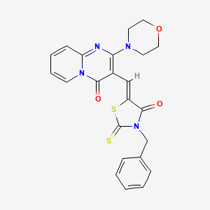 3-[(Z)-(3-benzyl-4-oxo-2-thioxo-1,3-thiazolidin-5-ylidene)methyl]-2-(morpholin-4-yl)-4H-pyrido[1,2-a]pyrimidin-4-one