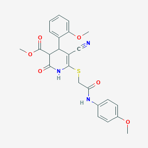 Methyl 5-cyano-4-(2-methoxyphenyl)-6-({2-[(4-methoxyphenyl)amino]-2-oxoethyl}sulfanyl)-2-oxo-1,2,3,4-tetrahydropyridine-3-carboxylate