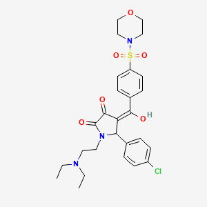 5-(4-chlorophenyl)-1-[2-(diethylamino)ethyl]-3-hydroxy-4-{[4-(morpholin-4-ylsulfonyl)phenyl]carbonyl}-1,5-dihydro-2H-pyrrol-2-one