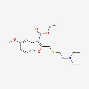 Ethyl 2-({[2-(diethylamino)ethyl]sulfanyl}methyl)-5-methoxy-1-benzofuran-3-carboxylate