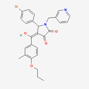 5-(4-Bromophenyl)-3-hydroxy-4-(3-methyl-4-propoxybenzoyl)-1-(3-pyridinylmethyl)-1,5-dihydro-2H-pyrrol-2-one