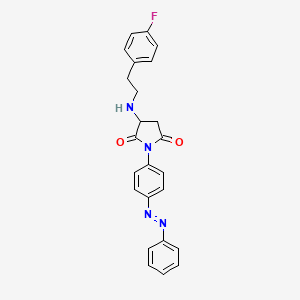 2,5-Pyrrolidinedione, 3-[[2-(4-fluorophenyl)ethyl]amino]-1-[4-(2-phenyldiazenyl)phenyl]-