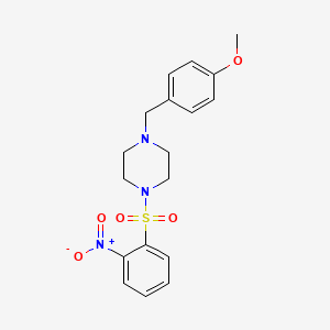 1-(4-Methoxybenzyl)-4-[(2-nitrophenyl)sulfonyl]piperazine