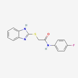 2-(1H-benzimidazol-2-ylsulfanyl)-N-(4-fluorophenyl)acetamide