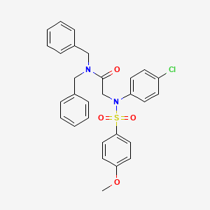 N,N-Dibenzyl-2-[N-(4-chlorophenyl)4-methoxybenzenesulfonamido]acetamide