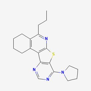 8-propyl-13-pyrrolidin-1-yl-11-thia-9,14,16-triazatetracyclo[8.7.0.02,7.012,17]heptadeca-1,7,9,12,14,16-hexaene