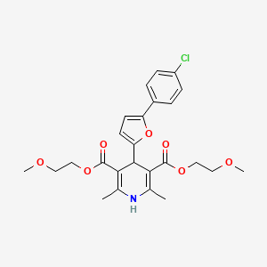 Bis(2-methoxyethyl) 4-[5-(4-chlorophenyl)furan-2-yl]-2,6-dimethyl-1,4-dihydropyridine-3,5-dicarboxylate