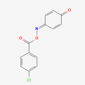 molecular formula C13H8ClNO3 B11631376 2,5-cyclohexadiene-1,4-dione, mono[O-(4-chlorobenzoyl)oxime] CAS No. 6212-87-9