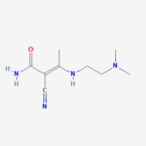 (2E)-2-cyano-3-{[2-(dimethylamino)ethyl]amino}but-2-enamide