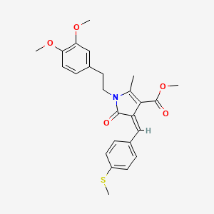 methyl (4Z)-1-[2-(3,4-dimethoxyphenyl)ethyl]-2-methyl-4-[4-(methylsulfanyl)benzylidene]-5-oxo-4,5-dihydro-1H-pyrrole-3-carboxylate