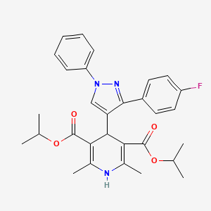 Diisopropyl 4-[3-(4-fluorophenyl)-1-phenyl-1H-pyrazol-4-YL]-2,6-dimethyl-1,4-dihydro-3,5-pyridinedicarboxylate